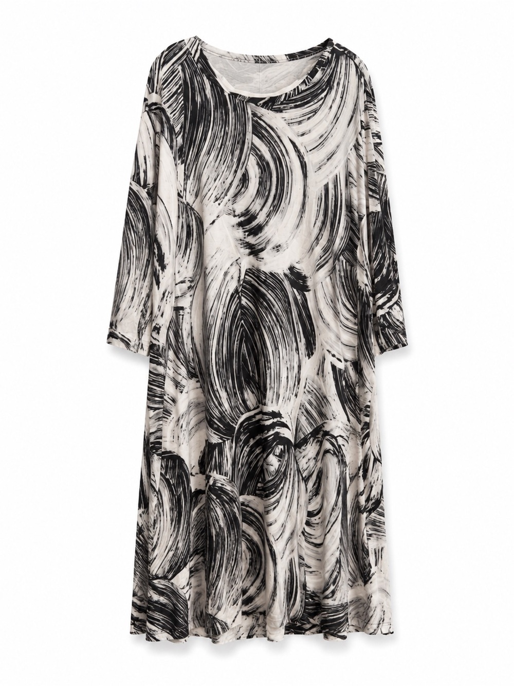 ASOS Weekday MTWTFSS Dress Large Black White 100% Viscose Side Slit